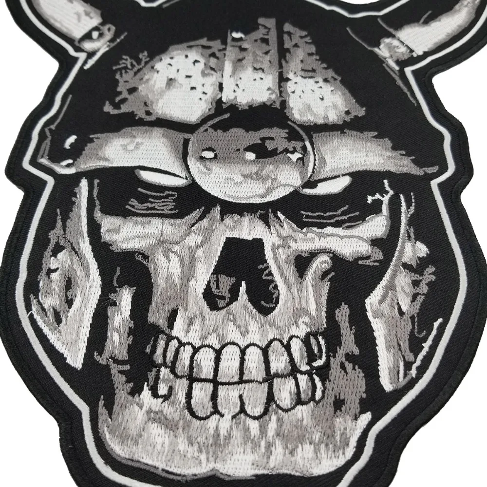 G0605 (4) Warrior Skull Big Sze patch of Jackets Motorcycle Biker Patch