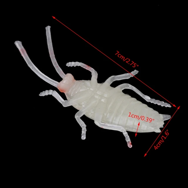 HBB Novelty 12Pcs Soft Spider Insect Night Glow in the Dark Worms Halloween Toy Joke Gag Kids Luminous Toys 6