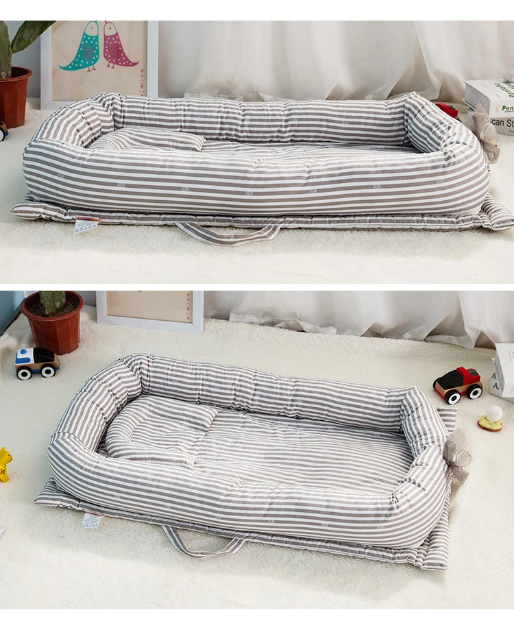 Хлопок портативный детский изоляционный защитный стерео спальный артефакт складной bionic съемный детское гнездо