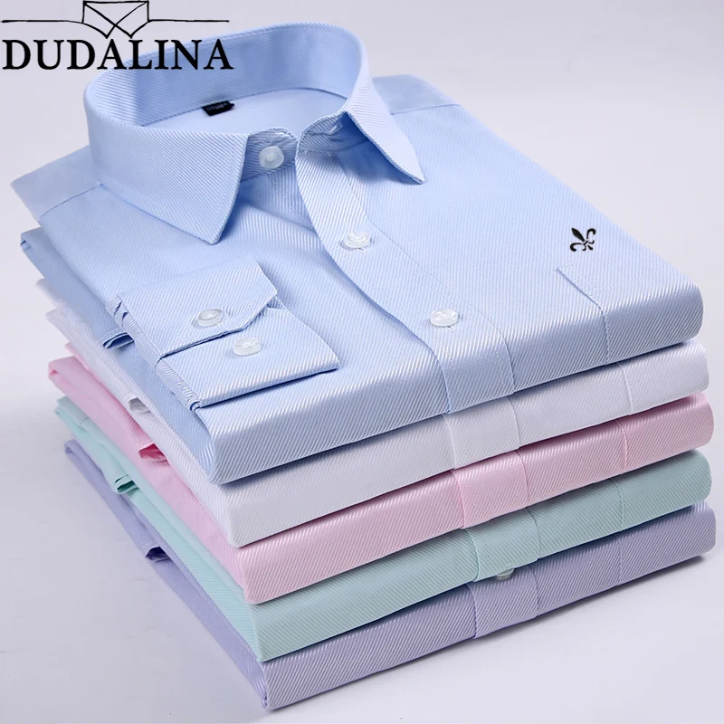 Dudalina Camisa мужской рубашки для мальчиков с длинным рукавом мужская рубашка Camisa социальная Masculina брендовая одежда Повседневное Slim Fit Chemise Homme