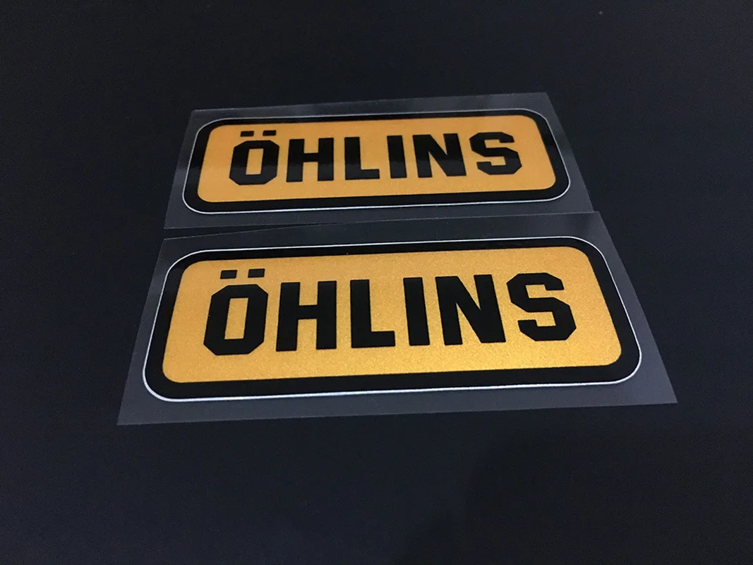 

1Pair Reflective 3M Waterproof Motorcycle Helmet Stickers&Decals Helmet Logo Stickers OHLINS