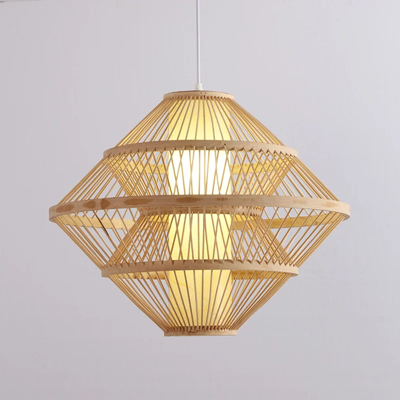 

Bamboo Carving Rattan Pendant Lights Creative Restaurant Bar Hotel Teahouse Hanglamp Bedroom Living Room Study Room Pendant Lamp
