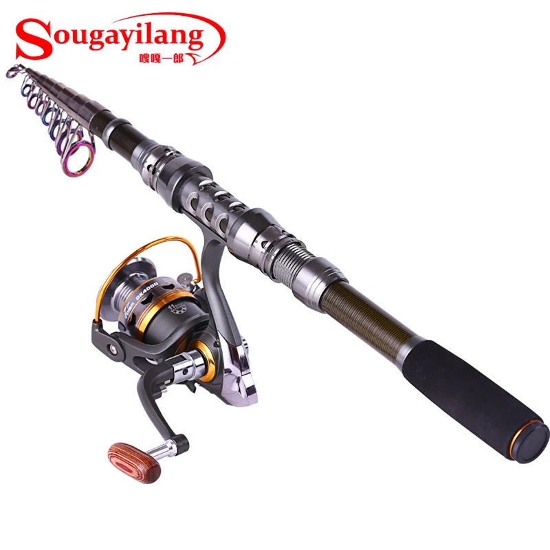 

High Quality 3.0m Carbon Telescopic Spinning Fishing Rod Combo Rock Boat Carp Fishing Rod Set 11BB Spinning Fishing Reel Kit