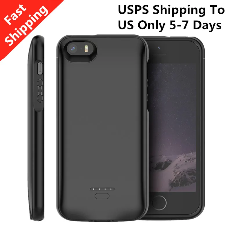 

US Fast Shipping For iPhone SE 5SE 5 5S Battery Charger Case 4000mAh Charging Powerbank Case For iPhone 6 6S 7 8 Battery Case