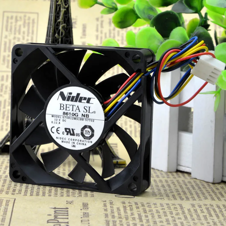 Nidec 7015 7 см U70R12MS1BB-57T02 12 В 0.11A 4 провода бесшумный вентилятор охлаждения 70X70X15MM |
