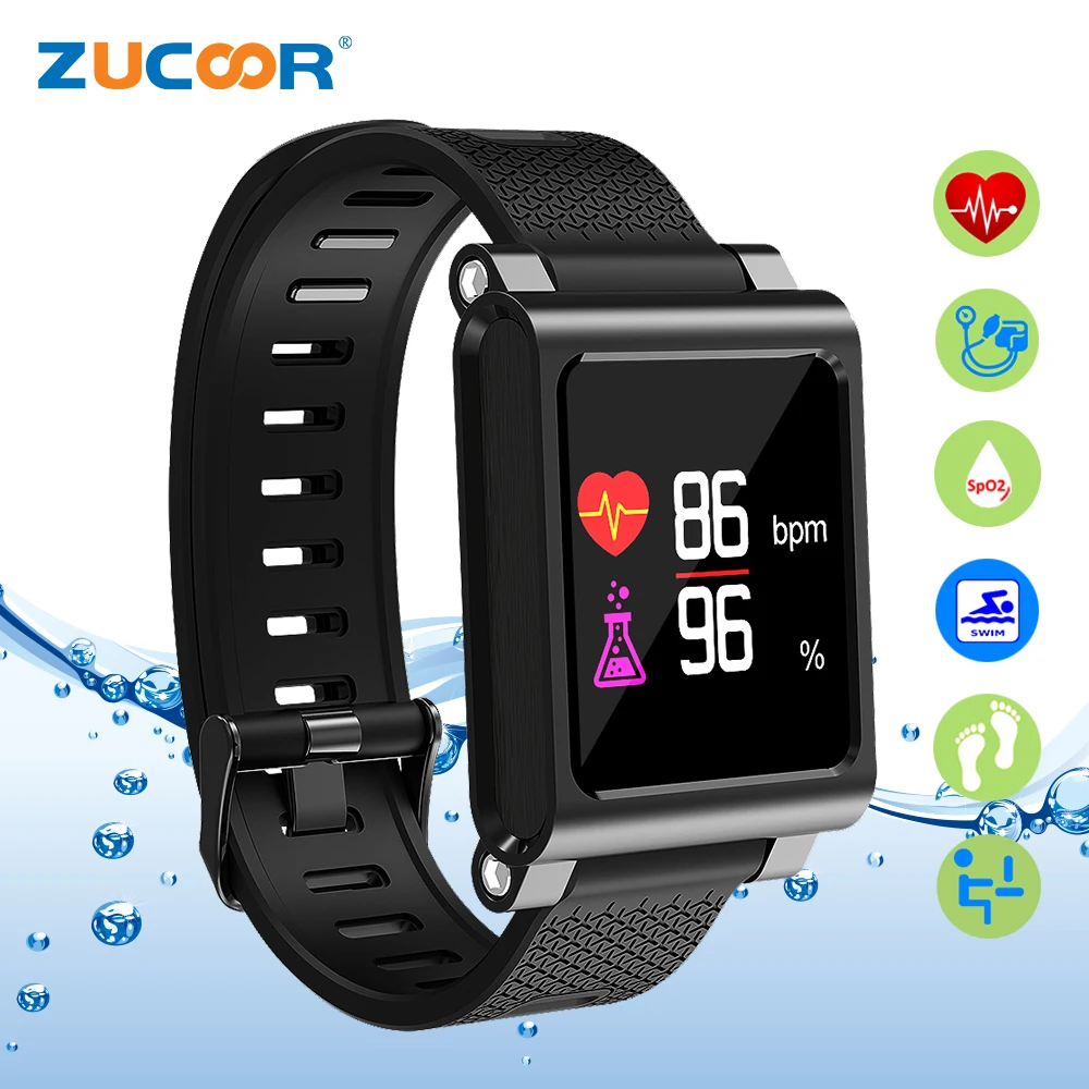 ZUCOOR Smart Bracelet Pedometer IP68 Wristband Wearable Devices Fitness