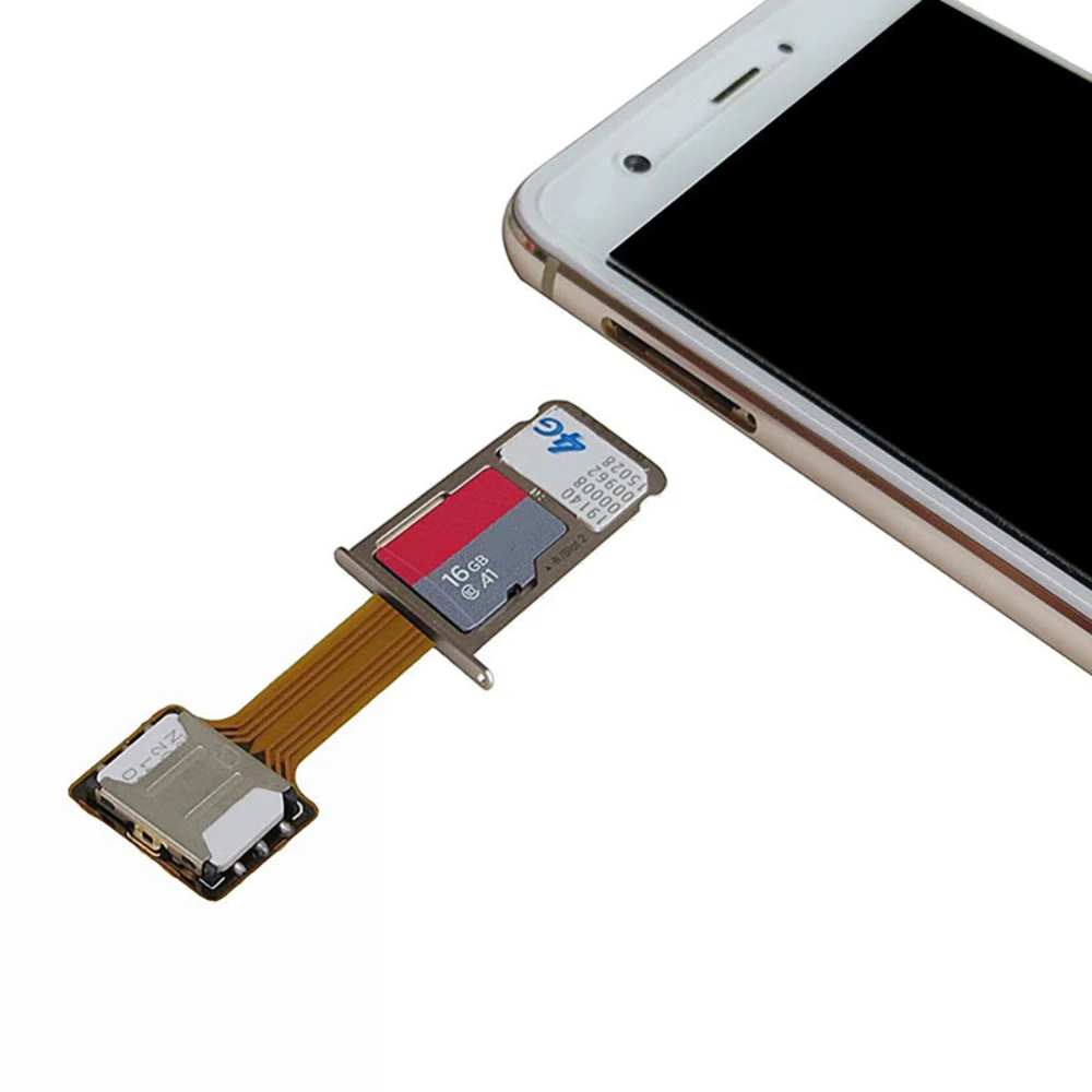 Новый двойной адаптер Micro SD для SIM карты гибридный Android Extender 2 Extension Прямая