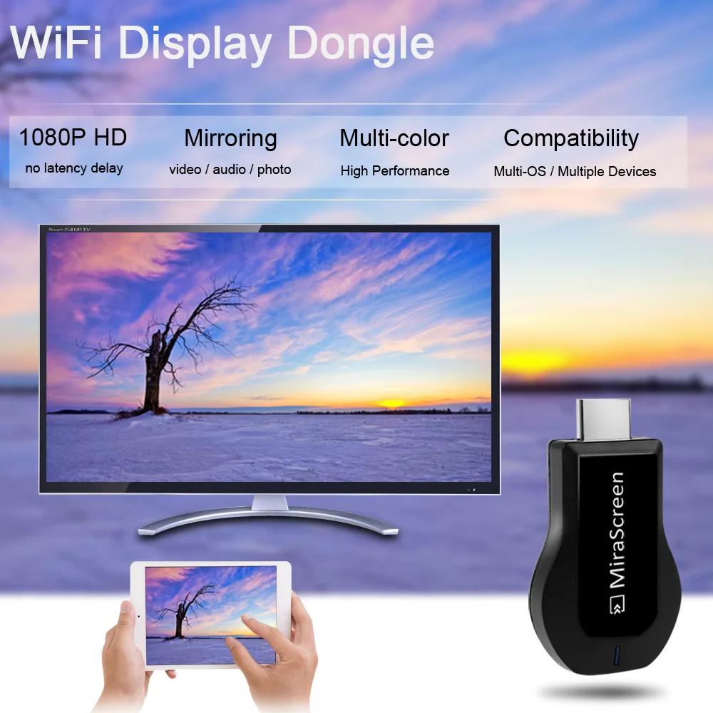 MiraScreen OTA tv Stick Smart ТВ ключ HD Беспроводной приемник DLNA AirPlay Miracast oneanycasting PK Chromecast 2 для телефона ТВ