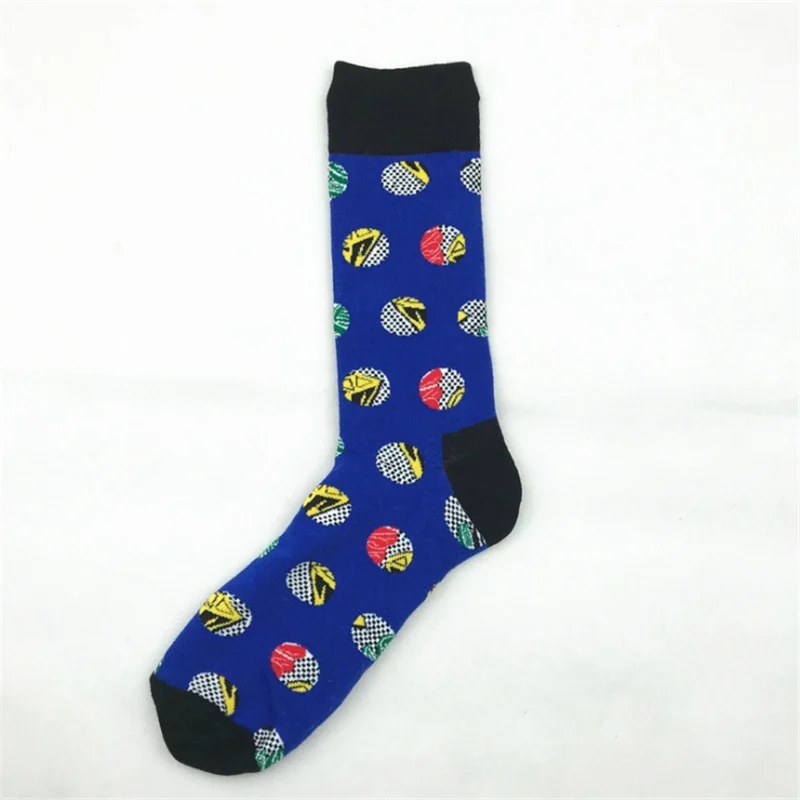 Moda Socmark, весна, Новое поступление, счастливые мужские носки, смешной цвет, уличная одежда, хип-хоп, геометрический узор, дизайнерские носки, подарок для мужчин - Цвет: 51097