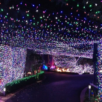 

12M 100 LED Outdoor Colorful Solar Lamp LED String Lights Fairy Holiday Christmas Party Garlands Solar Garden Waterproof Lights