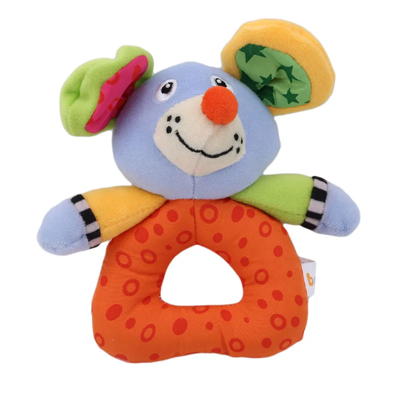 New Baby Plush Toy Soft Cartoon Animal Bear Mouse Tiger Hand Bell Kids Newborn Development Rattle Toys | Игрушки и хобби
