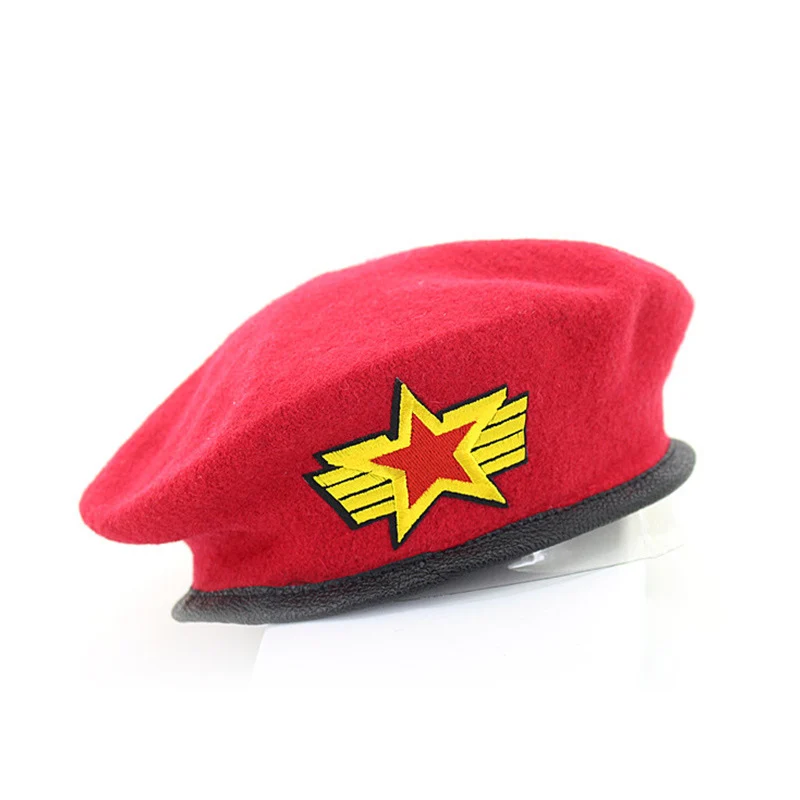 wool beret mens High Quality Wool Berets fashion Army cap Star Emblem Sailor Dance Performance Hat Trilby chapeau for men women unisex GH-400 mens fleece beret