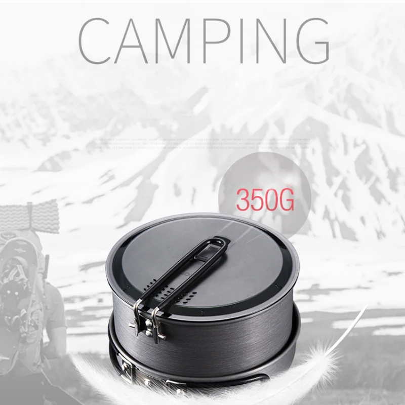 Utensilios de cocina al aire libre Camping vajilla olla Picnic supervivencia senderismo militar de freír conjunto cubiertos