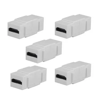 

LBSC 5-PACK HDMI Keystone Jack Female Coupler Insert Snap-in Connector Socket Adapter Port For Wall Plate Outlet Panel - White