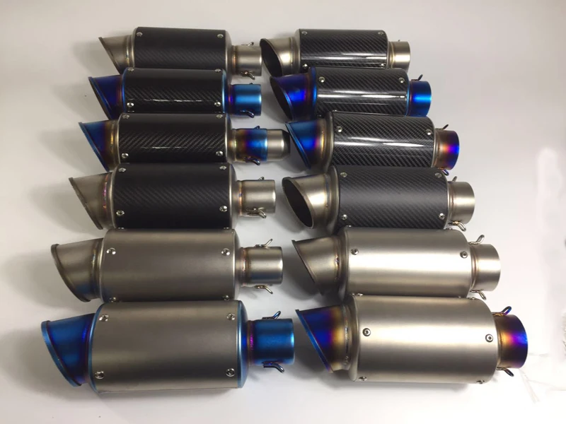 Universal Inlet 51mm 61mm GP GP Motorcycle Exhausts Pipe Carbon Fiber