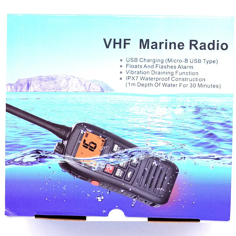 Портативная морская радиоприемник IPX7 VHF новейшая модель влагозащита высокая
