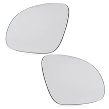 beler Car Right + Left Side Wing Mirror Rearview Glass Heat W/Holder for Volkswagen VW Golf GTI Jetta MK5 EOS Rabbit Passat B6