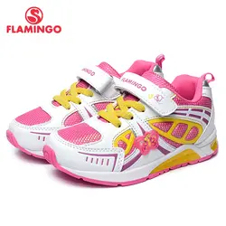 Новинка 2017 г., весенне-осенние кроссовки со светодио дный ами для девочек, модная детская обувь высокого качества, 71K-BK-0039