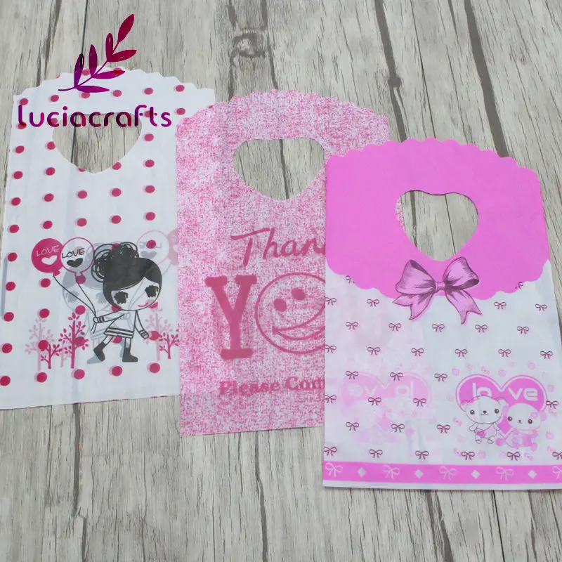 Распродажа! Lucia craft 25 шт./лот 9*15 см случайный узор хозяйственные сумки мини пластиковые подарочные пакеты для подарка на день рождения посылка H1006