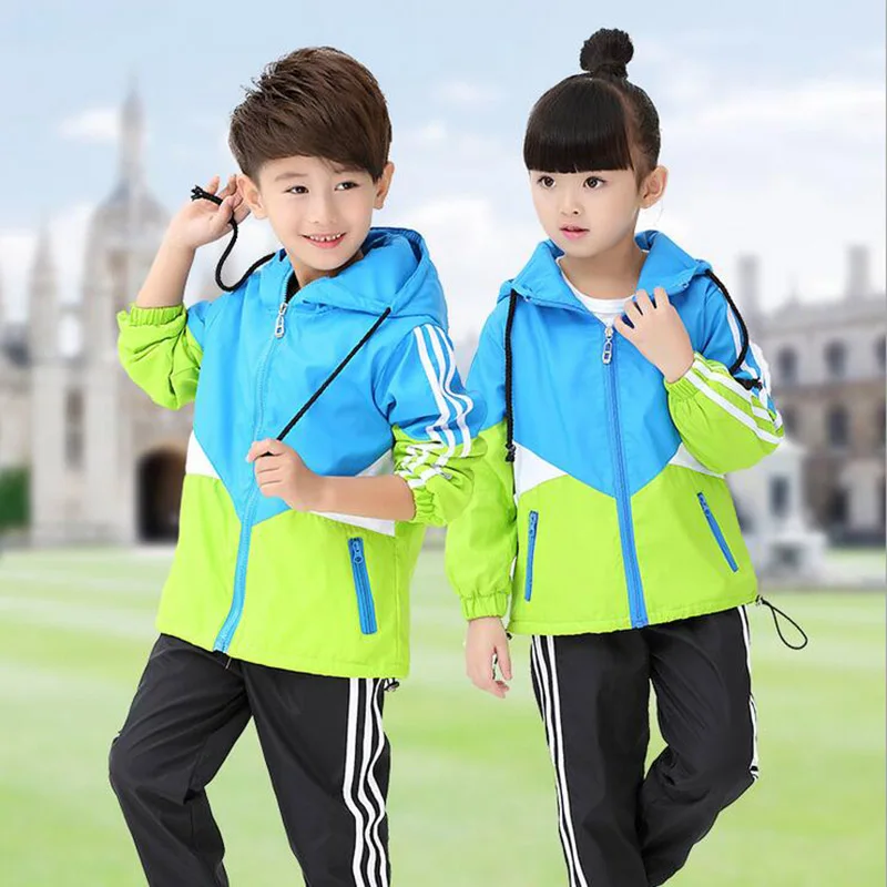 boy sports suit for girls kids hooded coats+pants 2pcs  (3)