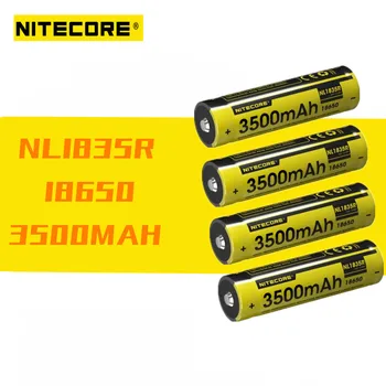 

4pcs NITECORE NL1835R 3500mah 3.6V 5A Li-ion battery Micro-USB Rechargeable Li-ion Battery with Charging Port original