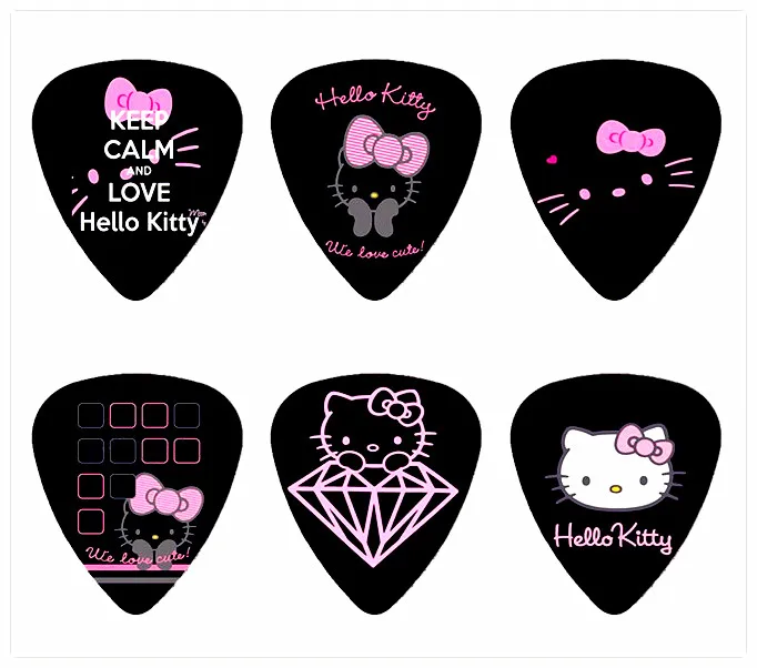 Free shipping hello kitty black guitar picks PICKS GUITAR PLECTRUMS