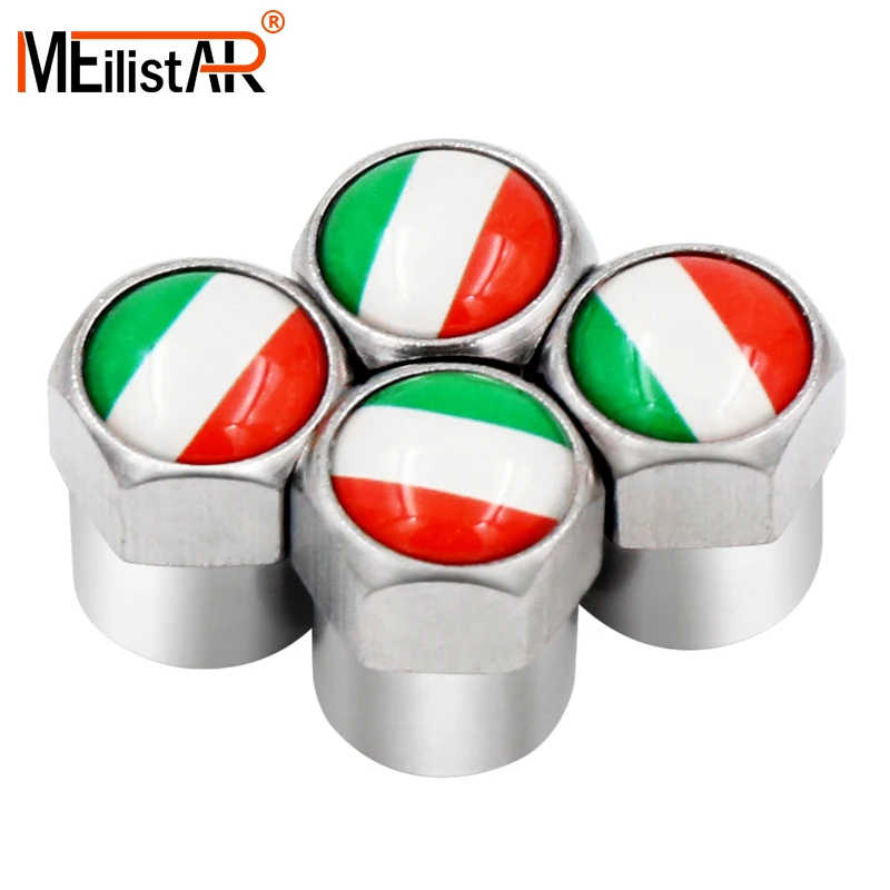 

4Pcs/Set Italy Flag logo Emblem Car Valve Caps Wheel Tires Accessories Stem Caps For FIAT Alfa Romeo Car Styling Car accessories