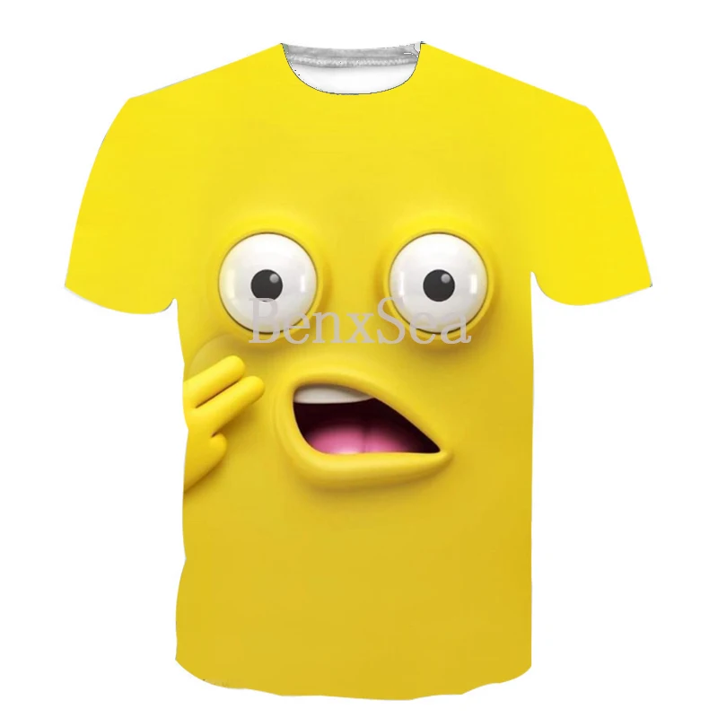 

Fashion Clothing Tops Tees Women Men 3d Yellow Face Printed T-Shirt Fashion Sexy Casual Tshirt Plus Size 5XL