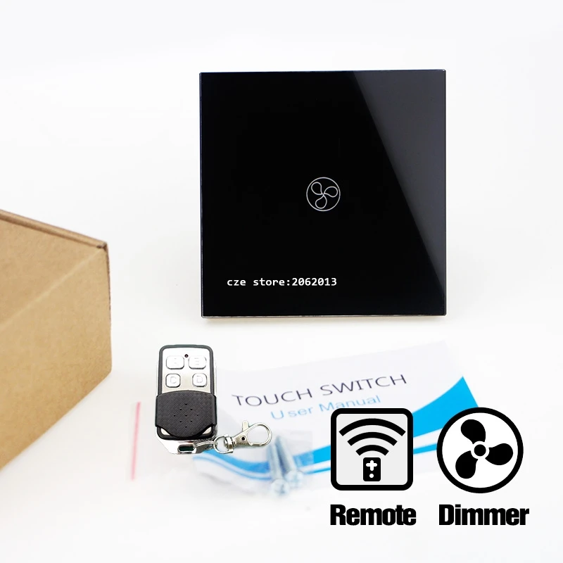 

EU 1 Gang 2 Gang 3Gang Fan Controller Wall Fan Remote Control Touch Switch 12v Smart Home Automation Waterproof Switch 220v