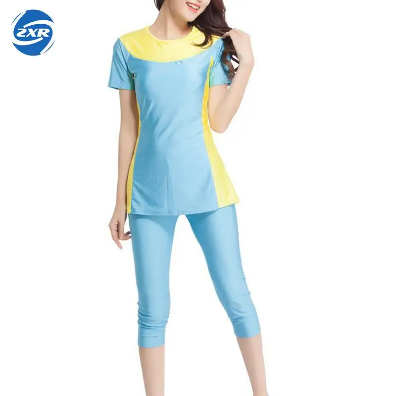 

Muslim Women Girls Swimsuit Short Sleeve Swimwear Modesty Style Muslim Swim Clothing Female Islamic Wear Muslim Swimwears