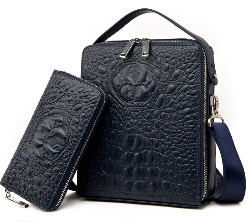 blue with wallet