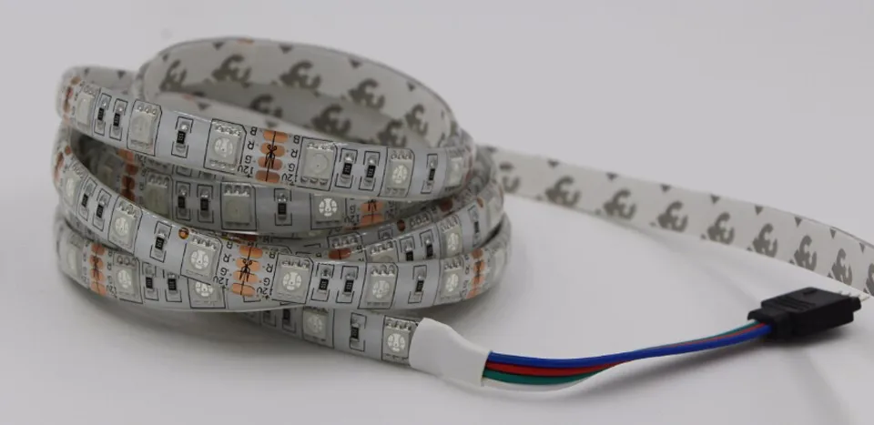 12 В rgb Светодиодная лента Водонепроницаемая ip65/не 5050 SMD Диодная Светодиодная лента 60 светодиодов/м внутренняя декоративная лента rgb белый синий