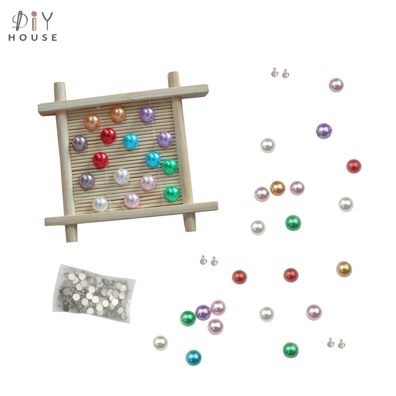 50 комплектов полукруг имитация жемчуга заклепки DIY ремесло поставки