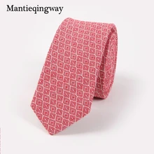 Mantieqingway 6 см Повседневное хлопок шеи Галстуки для мужчин Свадебная вечеринка тонкий галстук Gravata Corbata Тонкий платье с поясом шеи галстук