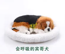Breathing dog English Springer Spaniel Elegantes Sprin cute toy sleeping pet vivid toy Home Garden Decoration