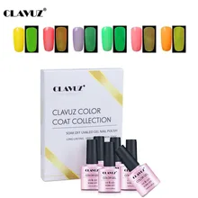 CLAVUZ 6 шт 10 мл светится в темноте гель лак Gift Box Set Soak Off Светодиодная лампа для маникюра светящиеся украшения для ногтей своими руками декоративный комплект