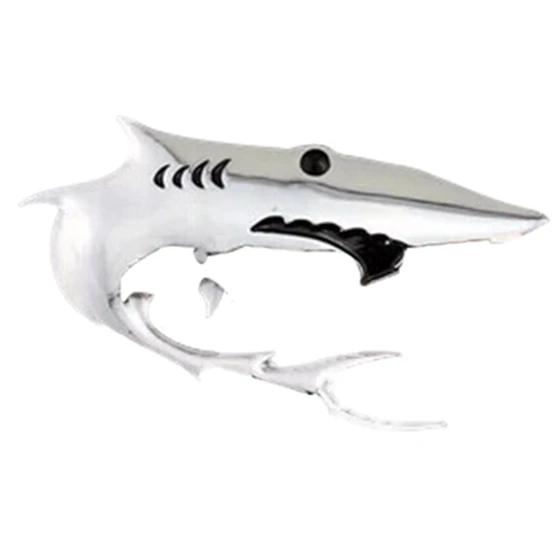 

AUTO -Car Alloy Emblems Button 3D Sticker Shark Decor