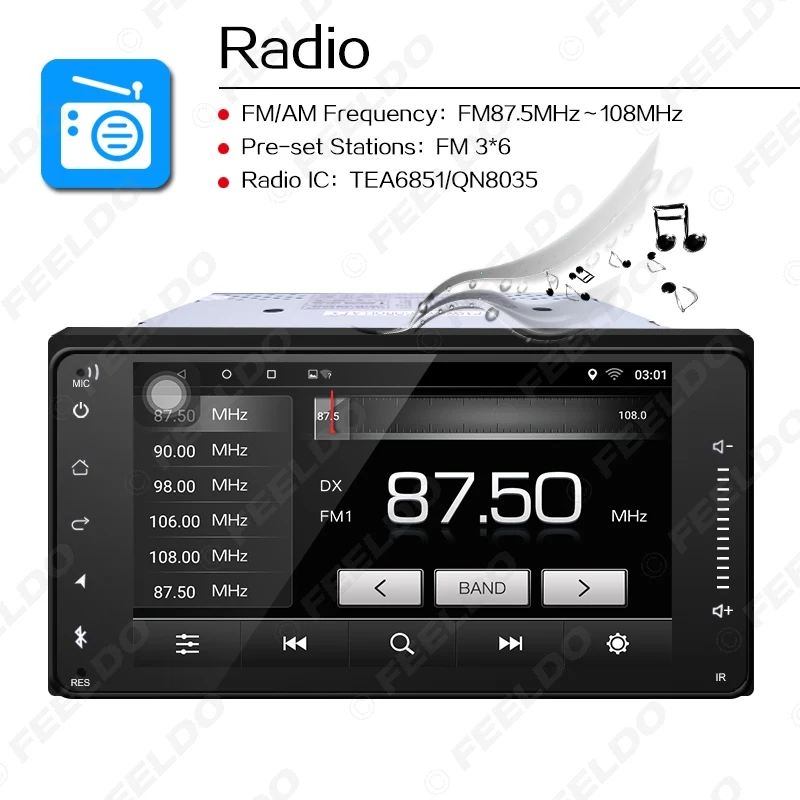 Clearance FEELDO 7" Short Case Android 6.0 Car Media Player With GPS Navi Radio For Toyota Universal Land Cruiser/Prado/Fortuner/Camry 4 Clearance FEELDO 7" Short Case Android 6.0 Car Media Player With GPS Navi Radio For Toyota Universal Land Cruiser/Prado/Fortuner/Camry 4
