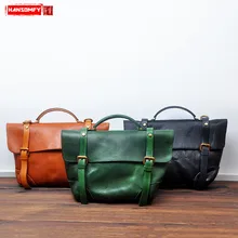 Кожаные винтажные Женские сумки в винтажном стиле, из натуральной кожи, на плечо