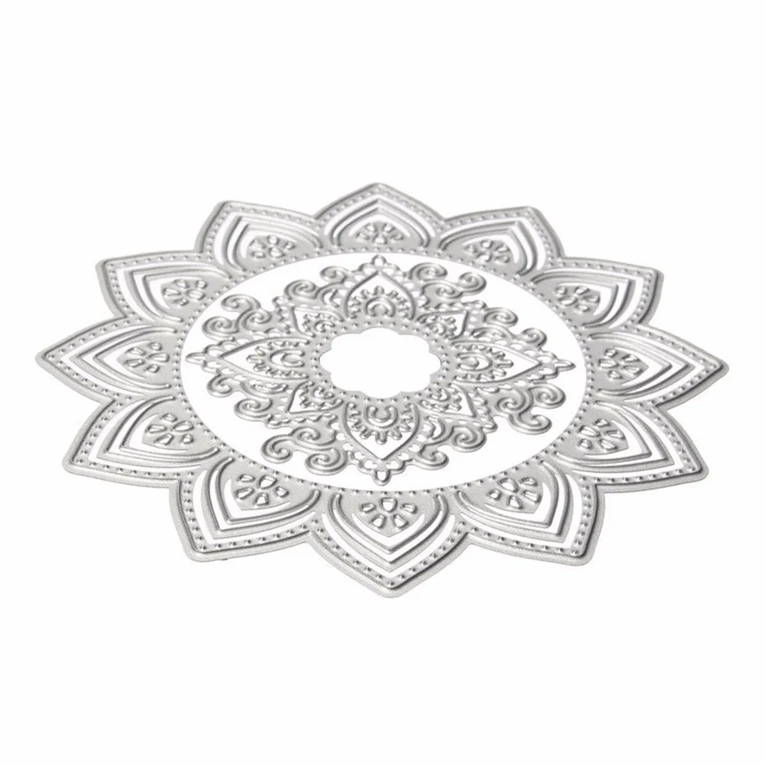 JX-LCLYL 105mm*105mm Flower Metal Cutting Dies Stencils DIY Scrapbooking Album Paper Card Craft