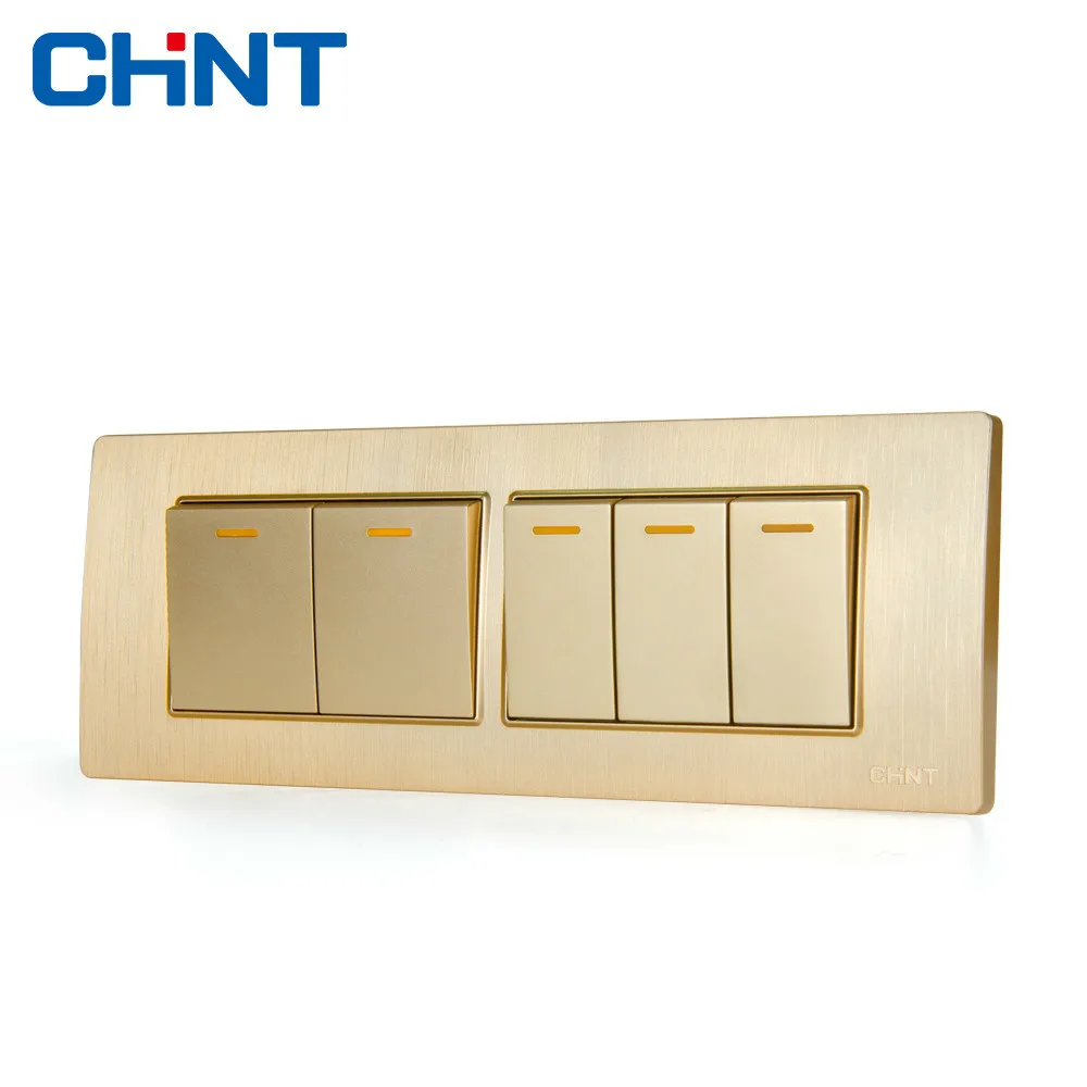 Chint Electric 118 Type Photocell Light Switch New5d Embedded Steel Frame Four Position Five