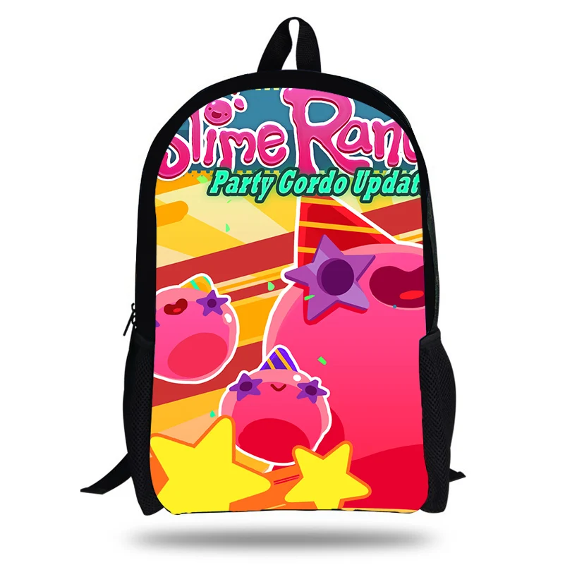 

KOLLEGG Cute Slime Rancher Printing Children Softback Backpack Travel Mochila School Backpacks for Teenager Girls Bags
