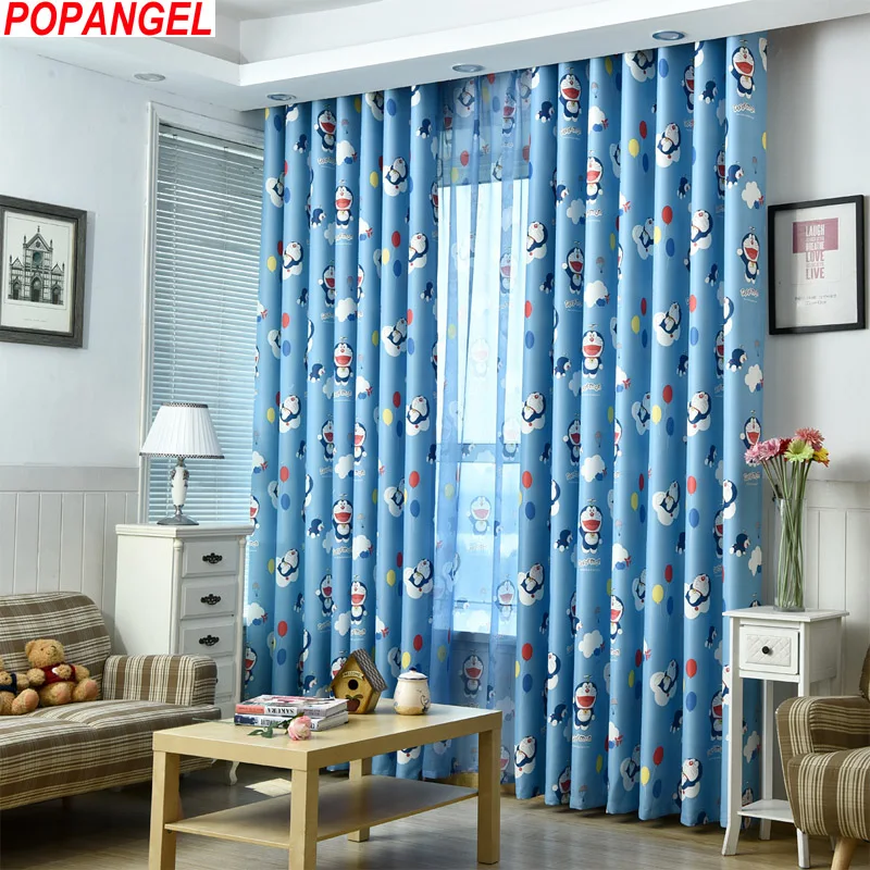 Светонепроницаемые шторы Popangel Doraemon для детской комнаты полиэфирные