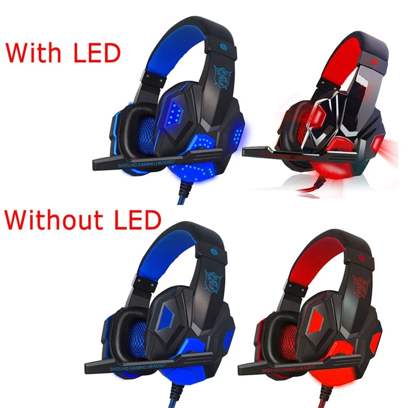USB 3 5mm Surround Stereo Gaming Headset Headphone with Mic For PC