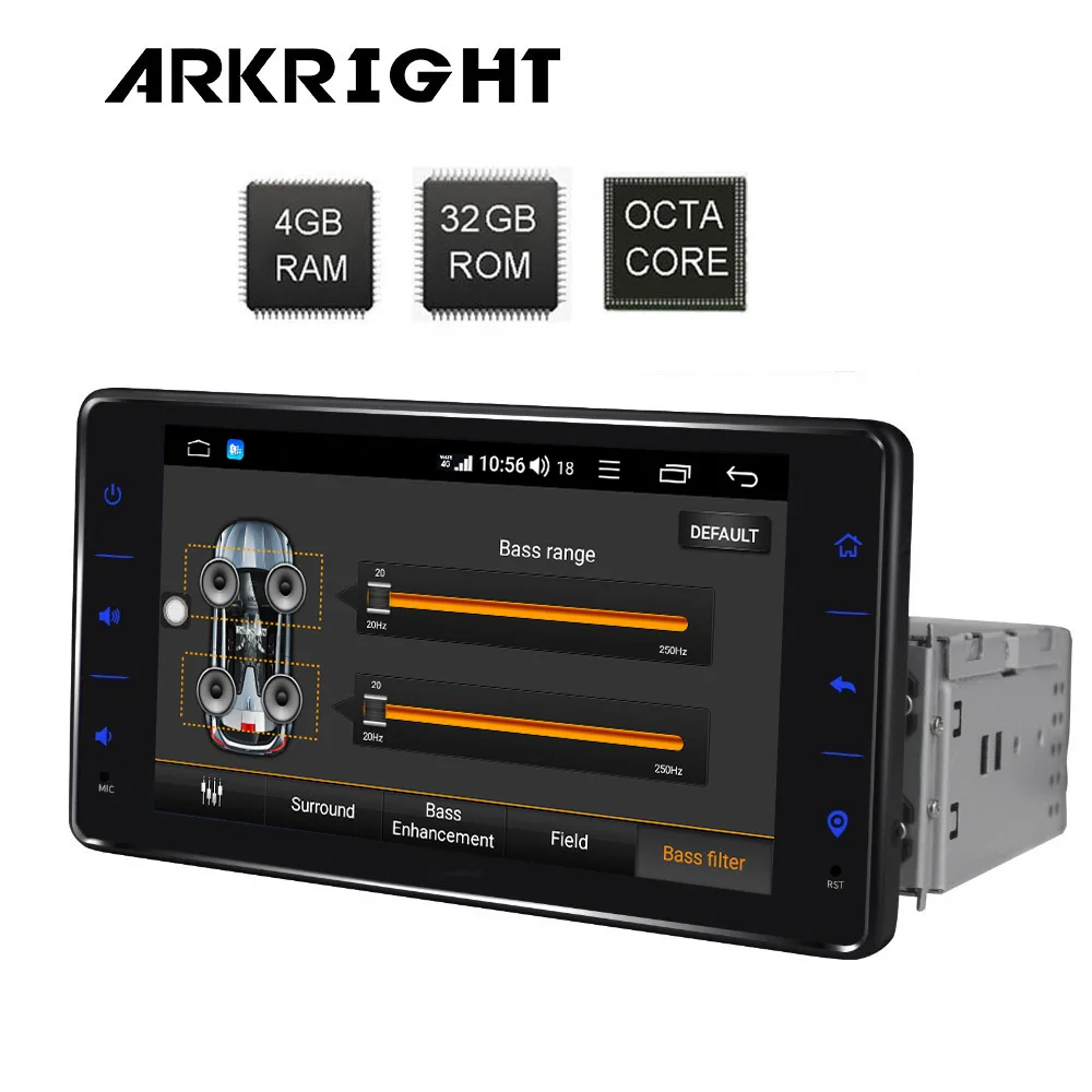 Cheap New 6.2" 1Din 4+32GB Android 8.1 Car Radio Audio Stereo Support 4G LTE SIM Network/DSP Octa Core GPS Carplay Multimedia Player 1