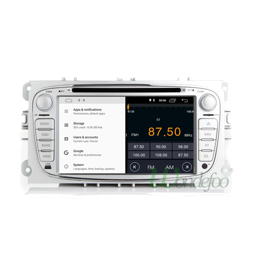 Best Android 8.1 4 Core 2G 2 din Car GPS for FORD Focus S-MAX Mondeo C-MAX Galaxy DVD PLAYER multimedia stereo audio stereo receiver 4