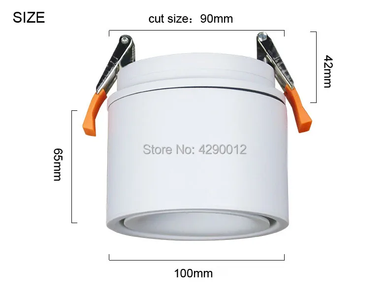 Светодиодный светильник встраиваемый потолочный светильник 5 Вт 7 Вт 10 Вт 360 градусов вращающийся светодиодный потолочный светильник Точечный светильник AC85-265V