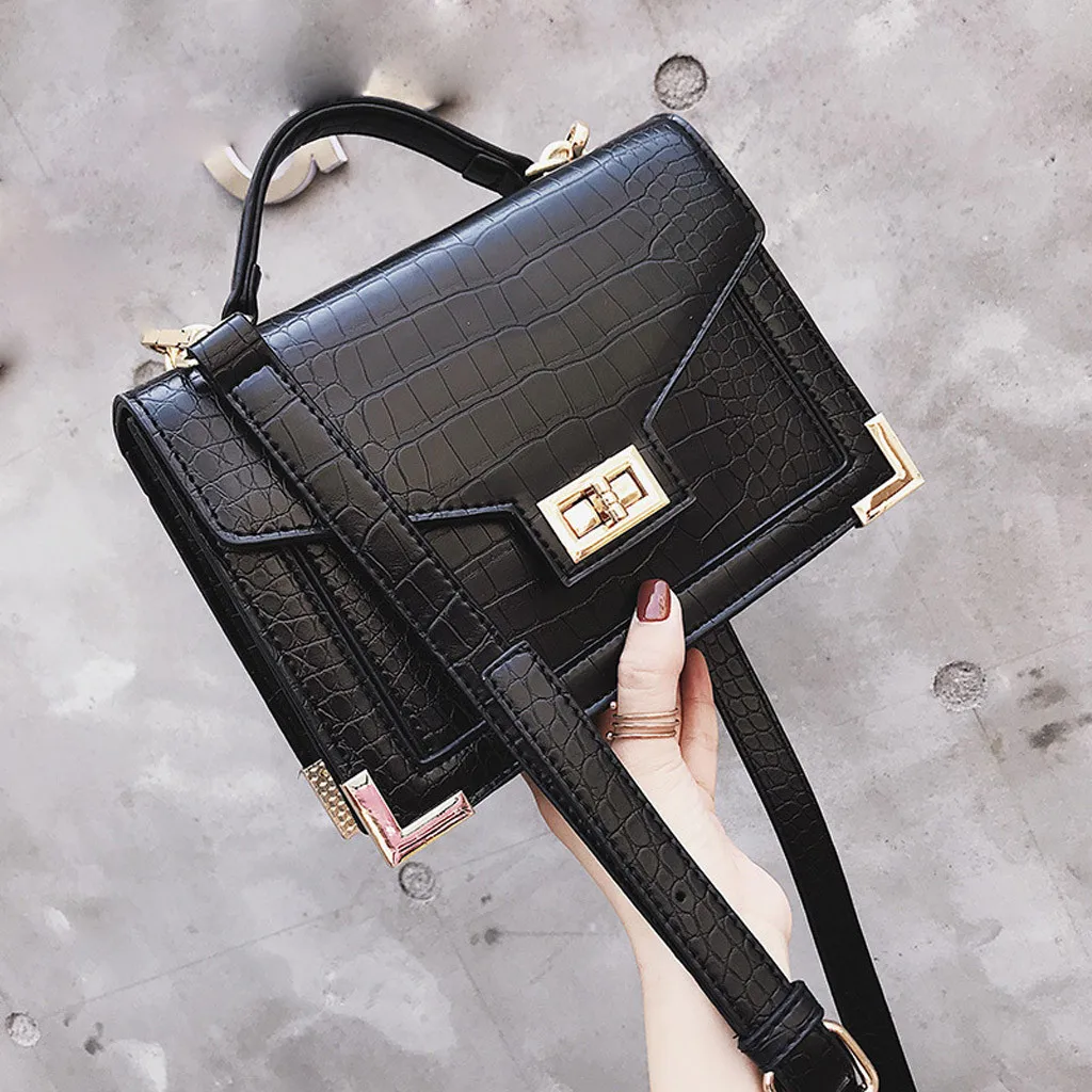 Ladies Bags Fashion Solid Color Crocodile Pattern Wild Handbag Shoulder Messenger taschen women bolsa masculina sac femme