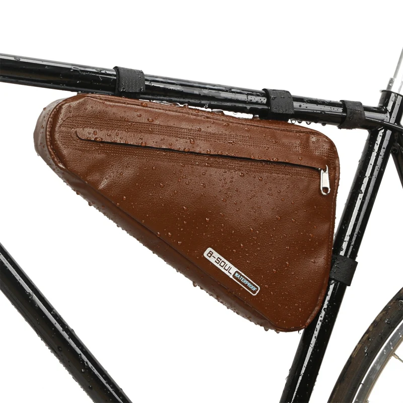 Водонепроницаемая сумка для велосипеда непромокаемая большая емкость pu кожа MTB дорожный каркас треугольная сумка Caulking Pannier аксессуары