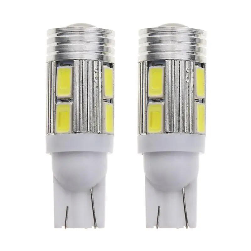 2 шт. T10 W5W 10SMD 5630 Автомобильный светодиодный светильник автомобилей 6000K белый светильник-излучающий диод сбоку/Обратный лампа 12V авто аксессуары